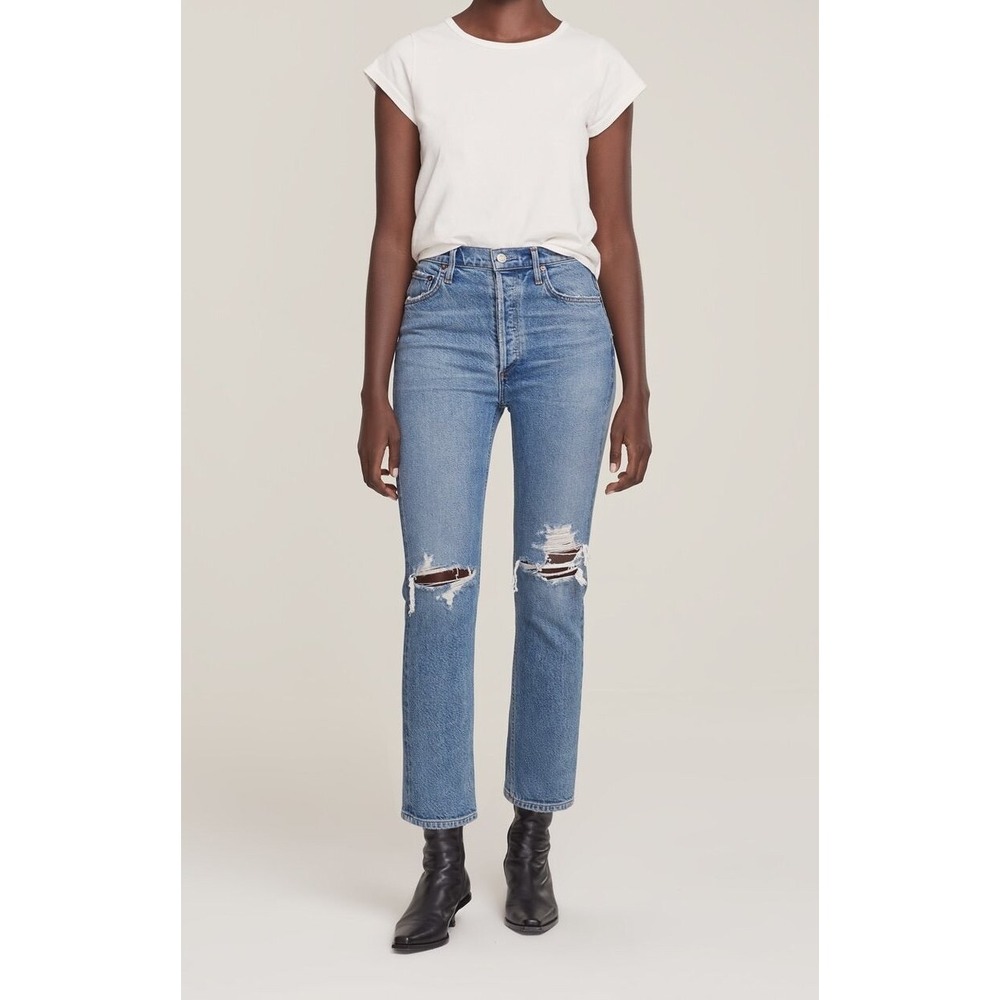 AGOLDE Slim Straight Mid-Rise Wilder Jeans - Size 27